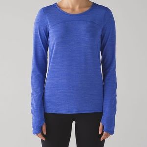 Lululemon on track heathered cerulean blue